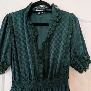 Elegant Green Lace Dress